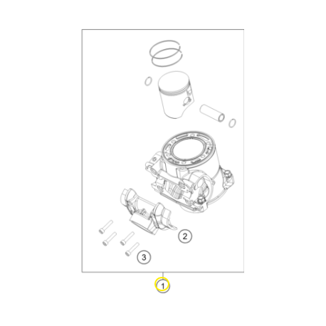 Cilindro + Pistón Original Ktm Exc 300 2017.