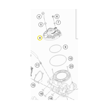 Culata Original Ktm Exc 250 2017.