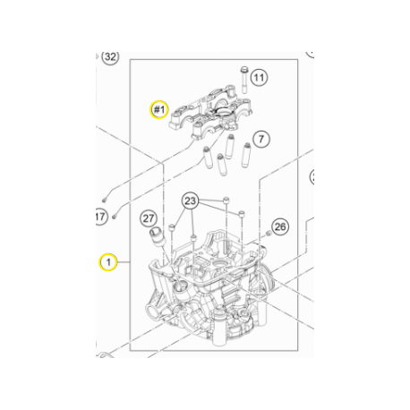 Culata Original Ktm Exc-f 250 17-21.