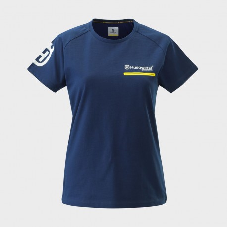 CAMISETA MUJER HUSQVARNA PROGRESS GRIS.