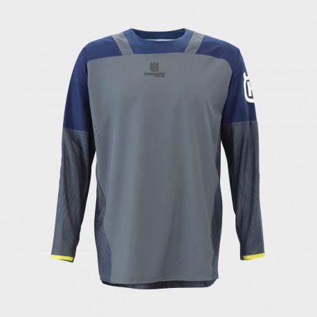 Equipación Husqvarna Jersey + Pantalón Gotland Gris/Azul.