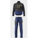 Equipación Husqvarna Chaqueta + Pantalón Gotland Negro/Azul.