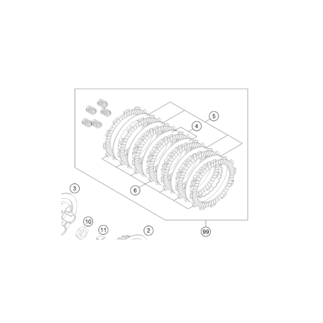 Kit de Embrague Original Ktm Sx 125/150 16-18.