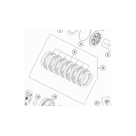 Kit de Embrague Original Ktm Sx 85 18-22.
