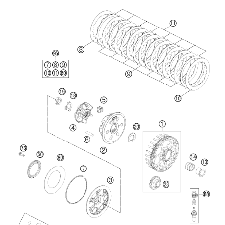 Kit de Embrague Original Husaberg Te 250/300 13-14.