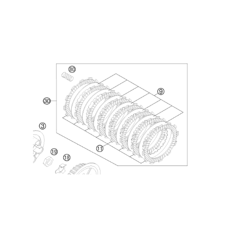 Kit de Embrague Original Ktm Exc-f 250 09-13.