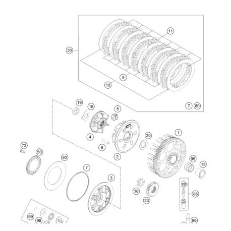 Kit de Embrague Original Ktm Exc-f 350 12-17.