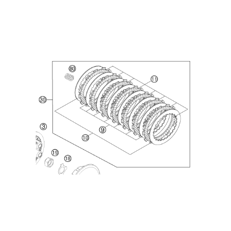 Kit de Embrague Original Ktm Sx-f 350 11-15.