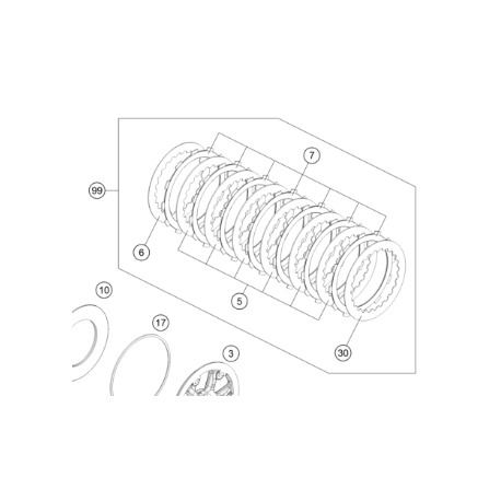 Kit de Embrague Original Ktm Sx-f 250/350 19-22.