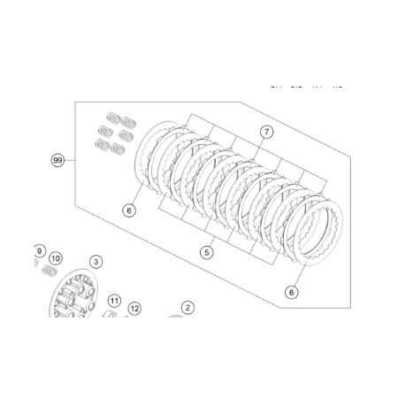 Kit de Embrague Original Ktm Sx-f 350 16-18.