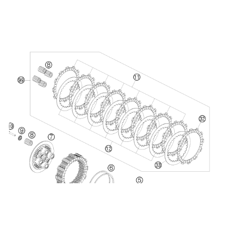 Kit de Embrague Original Husaberg Fe 570 09-12.