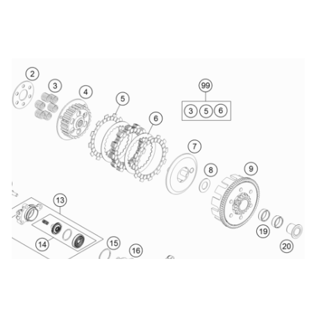 Campana de Embrague Original Husqvarna Tc 65 17-22.