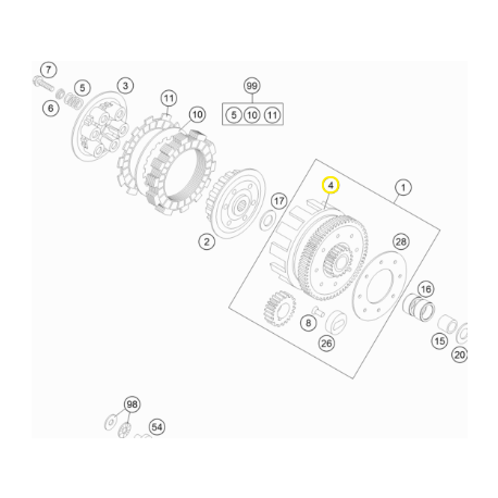 Campana de Embrague Original Husqvarna Tc 85 14-17.