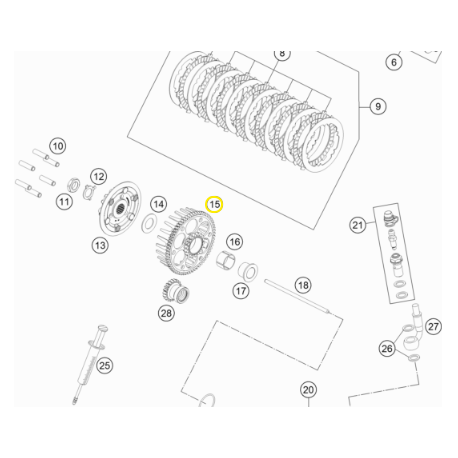 Campana de Embrague Original Ktm Sx 85 18-22.