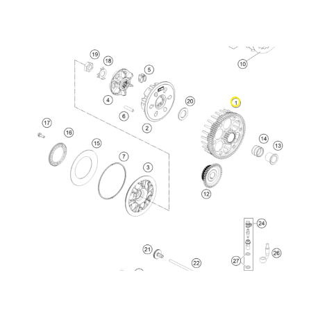 Campana de Embrague Original Gas Gas Ec 250/300 21-22.