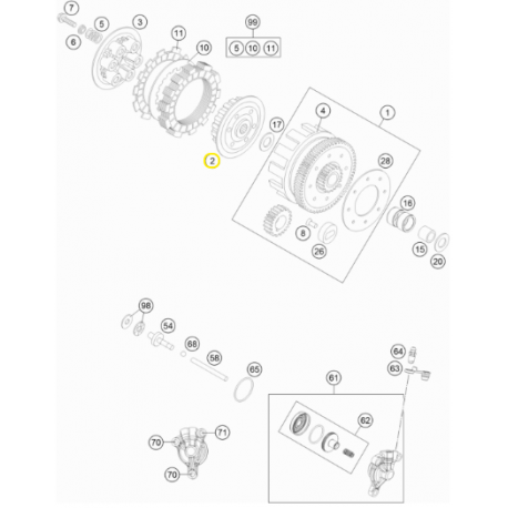 Cubo de Embrague Original Ktm Sx 85 03-17.