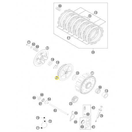 Cubo de Embrague Original Ktm Sx 125 98-18.