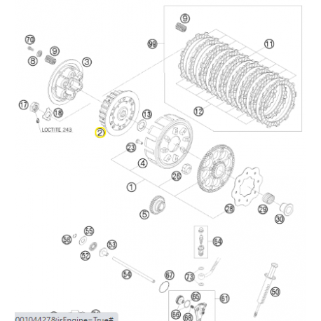 Cubo de Embrague Original Husaberg Te 250/300 11-12.