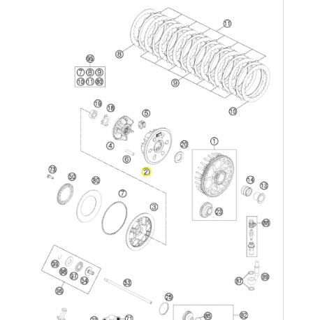 Cubo de Embrague Original Ktm Sx/Exc 250/300 2013.