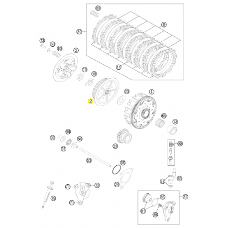 Cubo de Embrague Original Ktm Sx-f 250 09-12.