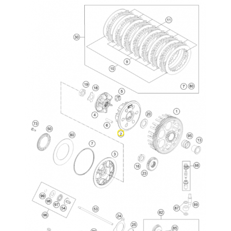 Cubo de Embrague Original Husaberg Fe 250/350 2014.