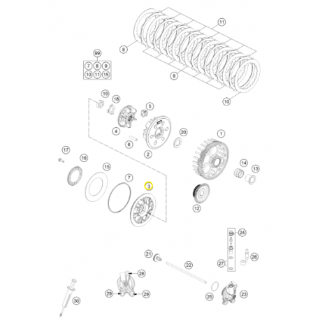 Plato de Presión Original Ktm Sx 250 17-22.