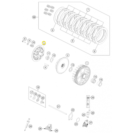 Plato de Presión Original Ktm Sx-f 250/350 16-18.