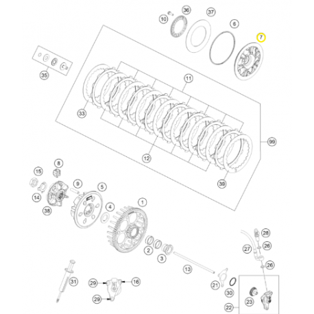 Plato de Presión Original Ktm Sx-f 450 16-22.