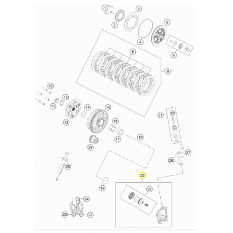 Bombín de Embrague Original Ktm Sx 85 18-22.