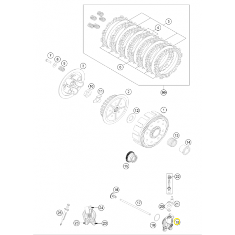 Bombín de Embrague Original Husqvarna Te 150 i 20-21.