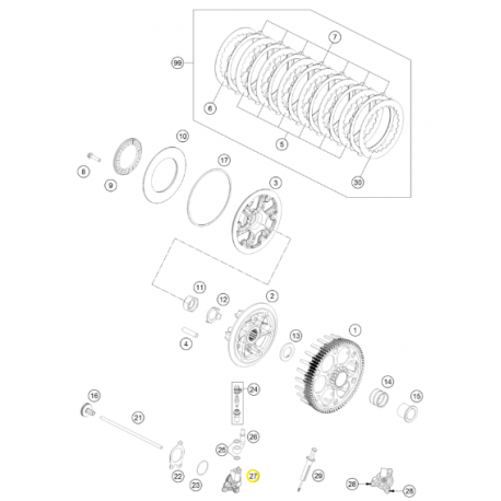 Bombín de Embrague Original Husqvarna Fc 250/350 2022.