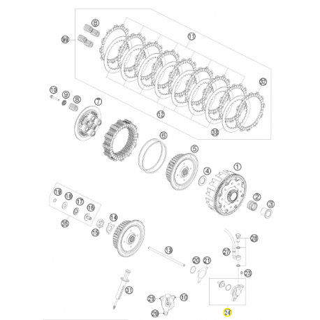 Bombín de Embrague Original Ktm Sx 65 04-12.