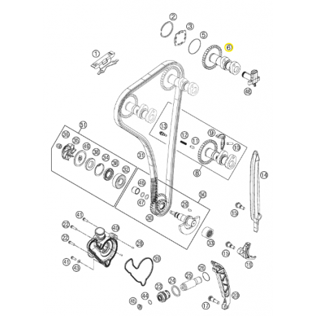 Árbol de Levas de Admisión Original Ktm Sx-f 250 13-15.