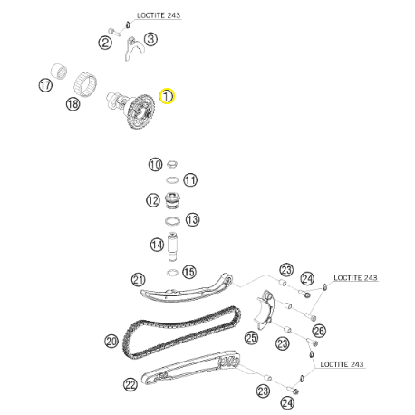 Árbol de Levas Original Husaberg Fe 501 2013.