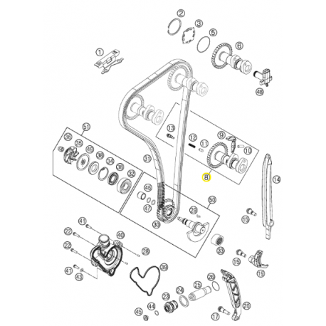 Árbol de Levas de Escape Original Ktm Exc-f 250 14-16.