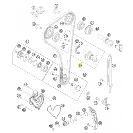 Árbol de Levas de Escape Original Ktm Exc-f 350 12-16.