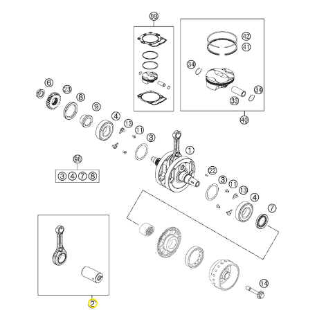 Biela Original Husqvarna Fc 350 14-15.