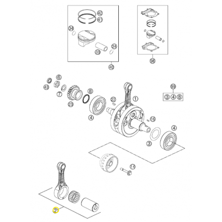 Biela Original Ktm Exc-f 250 2013.