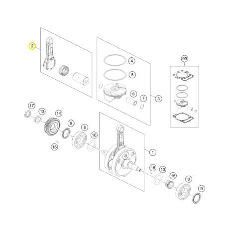 Biela Original Husaberg Fe 390 10-12.