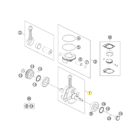 Cigüeñal Original Ktm Sx-f 450 13-15.