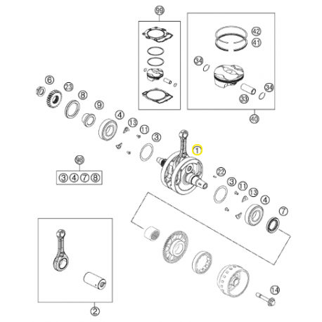 Cigüeñal Original Husaberg Fe 250 2014.