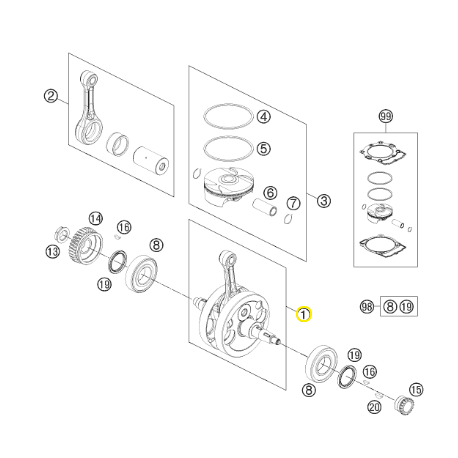 Cigüeñal Original Husaberg Fe 450 13-14.
