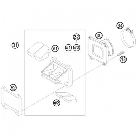 Caja de Láminas Original Ktm Sx/Exc 250/300 11-16.
