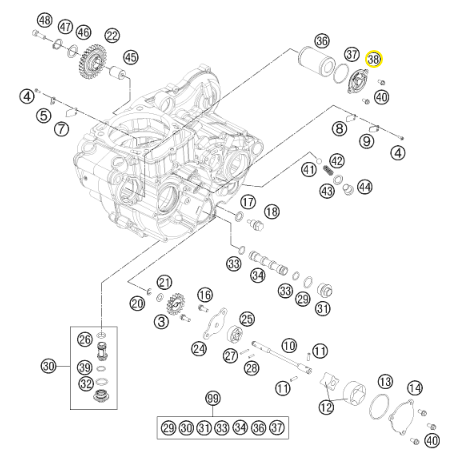 Tapa Filtro de Aceite Original Husaberg Fe 501 13-14.