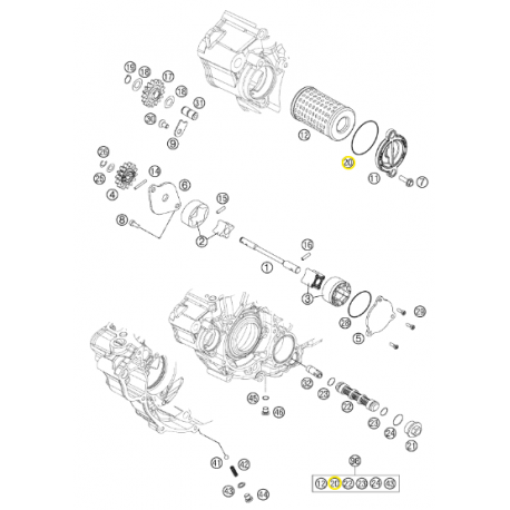 Tórica Filtro de Aceite Original Husaberg Fe 250 2014.
