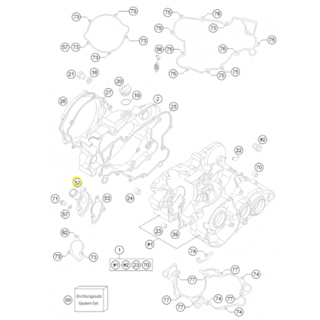 Tapa Bomba de Agua Original Ktm Sx 85 03-17.