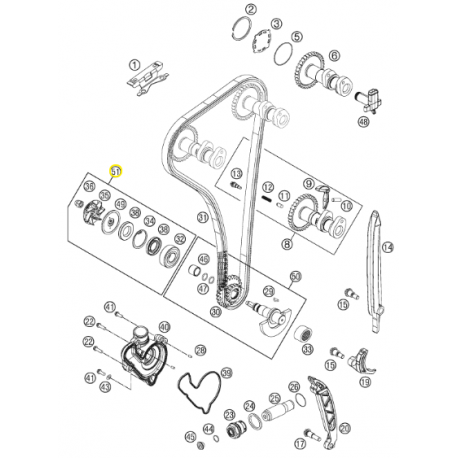 Kit Reparación Bomba de Agua Original Ktm Exc-f 350 12-16.