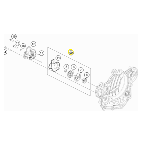 Kit Reparación Bomba de Agua Original Ktm Exc-f 450/501 17-22.