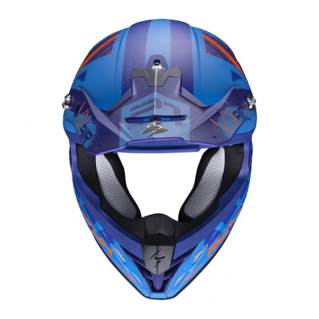 Casco Scorpion Vx-21 Air Urba Azul/Naranja Mate.