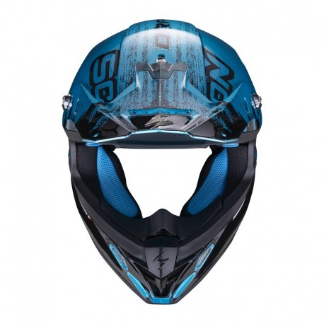 Casco Scorpion Vx-21 Air Mudirt Azul/Negro.